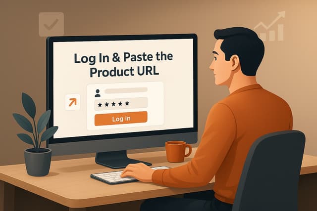 Login and URL paste